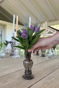 Cristina Oria Jarrones, Floreros Y Maceteros^Florero De Cristal Con Diseño Venecia Gris Pequeño