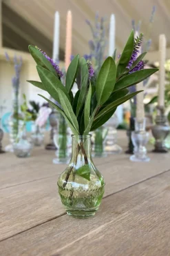 Cristina Oria Jarrones, Floreros Y Maceteros^Florero De Cristal Con Diseño Milán Verde Claro