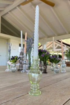 Cristina Oria Jarrones, Floreros Y Maceteros^Florero De Cristal Con Diseño Venecia Verde Claro Grande