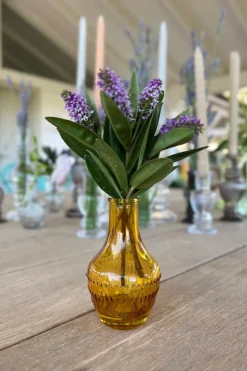 Cristina Oria Jarrones, Floreros Y Maceteros^Florero De Cristal Con Diseño Milán Ocre