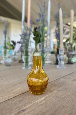 Cristina Oria Jarrones, Floreros Y Maceteros^Florero De Cristal Con Diseño Milán Ocre