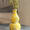 Cristina Oria Jarrones, Floreros Y Maceteros^Florero De Porcelana Amarillo Diseño Sumire