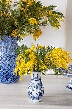 Cristina Oria Jarrones, Floreros Y Maceteros^Florero De Porcelana Azul Y Blanco Modelo Osaka