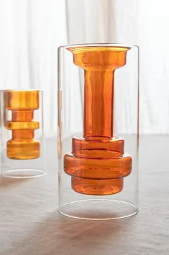 Cristina Oria Jarrones, Floreros Y Maceteros^Florero Doble Cristal Naranja Grande