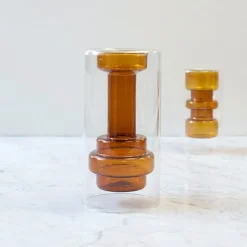 Cristina Oria Jarrones, Floreros Y Maceteros^Florero Doble Cristal Naranja Grande