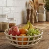 Cristina Oria Accesorios De Mesa^Frutero De Porcelana Diseño Trenzado Grande