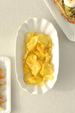 Cristina Oria Fuentes, Ensaladeras Y Cuencos^Fuente Blonda Cerámica Blanca Grande