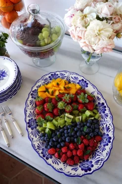 Cristina Oria Fuentes, Ensaladeras Y Cuencos^Fuente Flores Azules
