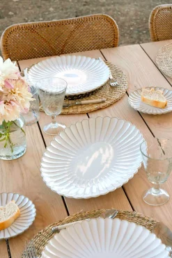 Cristina Oria Fuentes, Ensaladeras Y Cuencos^Fuente Oval Grande Blanca Flor Co