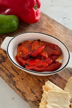 Cristina Oria Gadgets Y Utensilios|Fuentes, Ensaladeras Y Cuencos^Fuente Ovalada Blanca Con Borde Negro De Cerámica