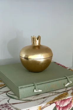 Cristina Oria Piezas Decorativas^Granada Dorada De Bronce