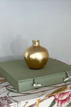 Cristina Oria Piezas Decorativas^Granada Dorada De Bronce