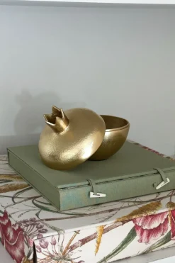 Cristina Oria Piezas Decorativas^Granada Dorada De Bronce