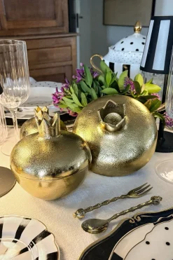 Cristina Oria Piezas Decorativas^Granada Dorada De Bronce