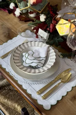 Cristina Oria Manteles Individuales^Individual Con Borde Ondulado Y Detalle De Vainica