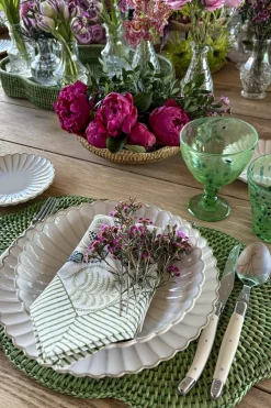 Cristina Oria Manteles Individuales^Individual Ovalado De Ratán Verde