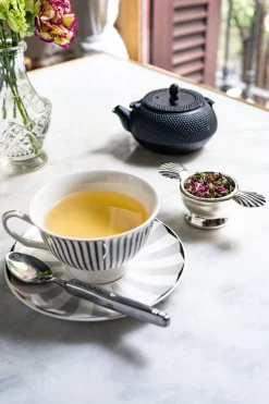 Cristina Oria Accesorios De Mesa^Infusor De Té Con Asas Con Diseño De Conchas Bañado En Plata