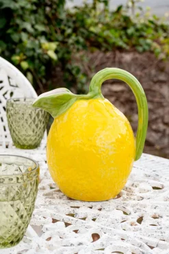 Cristina Oria Jarras Y Botellas^Jarra Con Rama De Cerámica Con Diseño De Limón