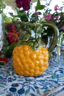 Cristina Oria Jarras Y Botellas^Jarra De Cerámica Con Diseño De Uvas Amarillas