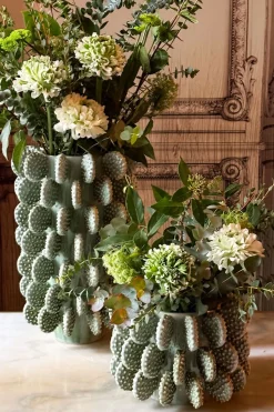 Cristina Oria Jarrones, Floreros Y Maceteros^Jarrón Alto Con Diseño De Cactus Verde