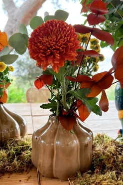 Cristina Oria Jarrones, Floreros Y Maceteros^Jarrón Artesanal Aurelia Marrón Esmaltado