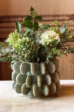 Cristina Oria Jarrones, Floreros Y Maceteros^Jarrón Bajo Con Diseño De Cactus Verde