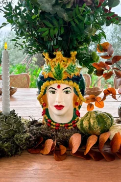 Cristina Oria Piezas Decorativas|Jarrones, Floreros Y Maceteros^Jarrón Busto Diseño Siciliano