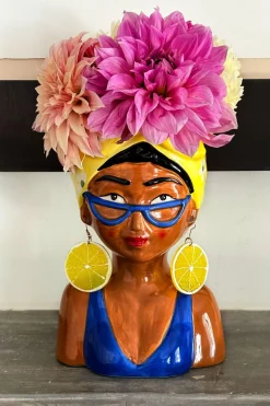 Cristina Oria Piezas Decorativas|Jarrones, Floreros Y Maceteros^Jarrón Busto Lady Caribe