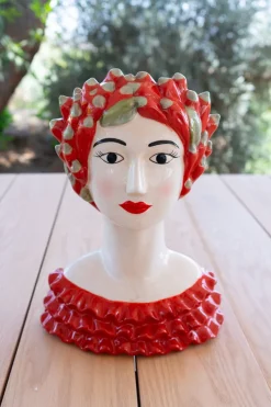 Cristina Oria Piezas Decorativas|Jarrones, Floreros Y Maceteros^Jarrón Busto Lady Chili De Porcelana