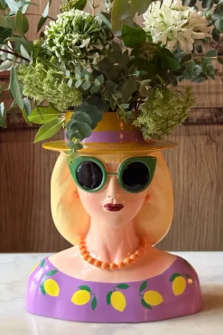 Cristina Oria Piezas Decorativas|Jarrones, Floreros Y Maceteros^Jarrón Busto Lady Fashion Rubia