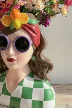 Cristina Oria Jarrones, Floreros Y Maceteros|Piezas Decorativas^Jarrón Busto Lady Fashion Morena