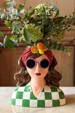 Cristina Oria Jarrones, Floreros Y Maceteros|Piezas Decorativas^Jarrón Busto Lady Fashion Morena
