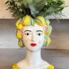 Cristina Oria Piezas Decorativas|Jarrones, Floreros Y Maceteros^Jarrón Busto Lady Limones De Porcelana