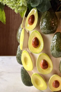 Cristina Oria Jarrones, Floreros Y Maceteros^Jarrón Con Diseño De Aguacates En Relieve
