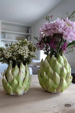 Cristina Oria Jarrones, Floreros Y Maceteros^Jarrón Con Diseño De Alcachofa Verde Grande