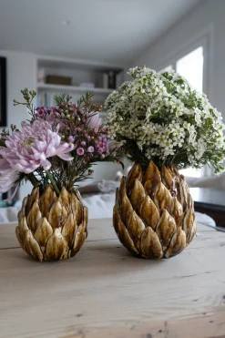 Cristina Oria Jarrones, Floreros Y Maceteros^Jarrón Con Diseño De Alcachofa Marrón Pequeño