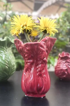 Cristina Oria Jarrones, Floreros Y Maceteros^Jarrón Con Diseño De Col Granate Grande