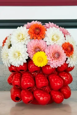 Cristina Oria Jarrones, Floreros Y Maceteros^Jarrón Con Diseño De Frambuesas