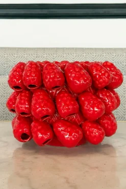 Cristina Oria Jarrones, Floreros Y Maceteros^Jarrón Con Diseño De Frambuesas