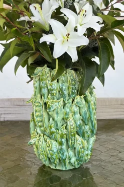 Cristina Oria Jarrones, Floreros Y Maceteros^Jarrón Con Diseño De Guisantes