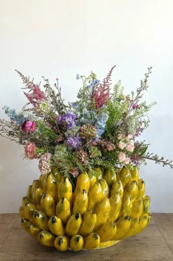 Cristina Oria Jarrones, Floreros Y Maceteros^Jarrón Con Diseño De Plátanos Grande