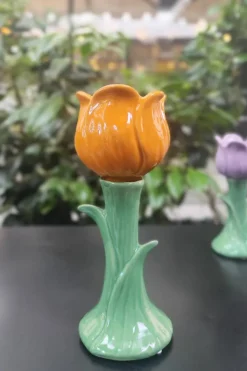 Cristina Oria Jarrones, Floreros Y Maceteros^Jarrón Con Diseño De Tulipán Naranja