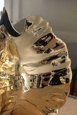 Cristina Oria Jarrones, Floreros Y Maceteros^Jarrón De Cerámica Con Acabado Dorado Pequeño