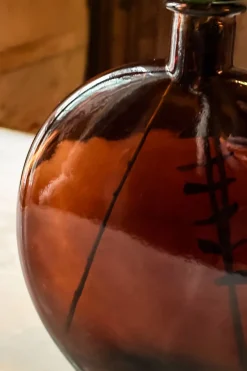 Cristina Oria Jarrones, Floreros Y Maceteros^Jarrón De Cristal En Tono Marrón Ámbar