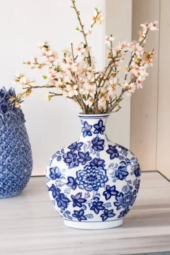 Cristina Oria Jarrones, Floreros Y Maceteros^Jarrón De Porcelana Azul Y Blanco Modelo Kioto