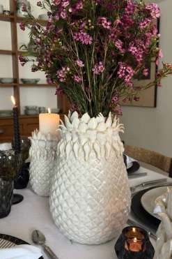 Cristina Oria Piezas Decorativas|Jarrones, Floreros Y Maceteros^Jarrón Diseño Piña Blanco