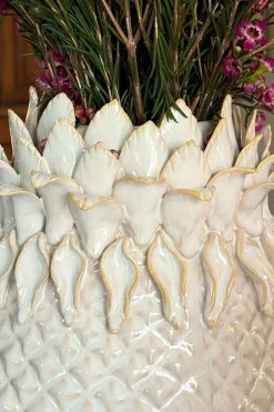 Cristina Oria Piezas Decorativas|Jarrones, Floreros Y Maceteros^Jarrón Diseño Piña Blanco