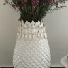 Cristina Oria Piezas Decorativas|Jarrones, Floreros Y Maceteros^Jarrón Diseño Piña Blanco Grande