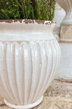 Cristina Oria Jarrones, Floreros Y Maceteros^Jarrón Diseño Vasija De Porcelana Blanco Roto