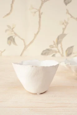 Cristina Oria Jarrones, Floreros Y Maceteros^Jarrón Irregular De Porcelana Blanco Brillante 9 Cm